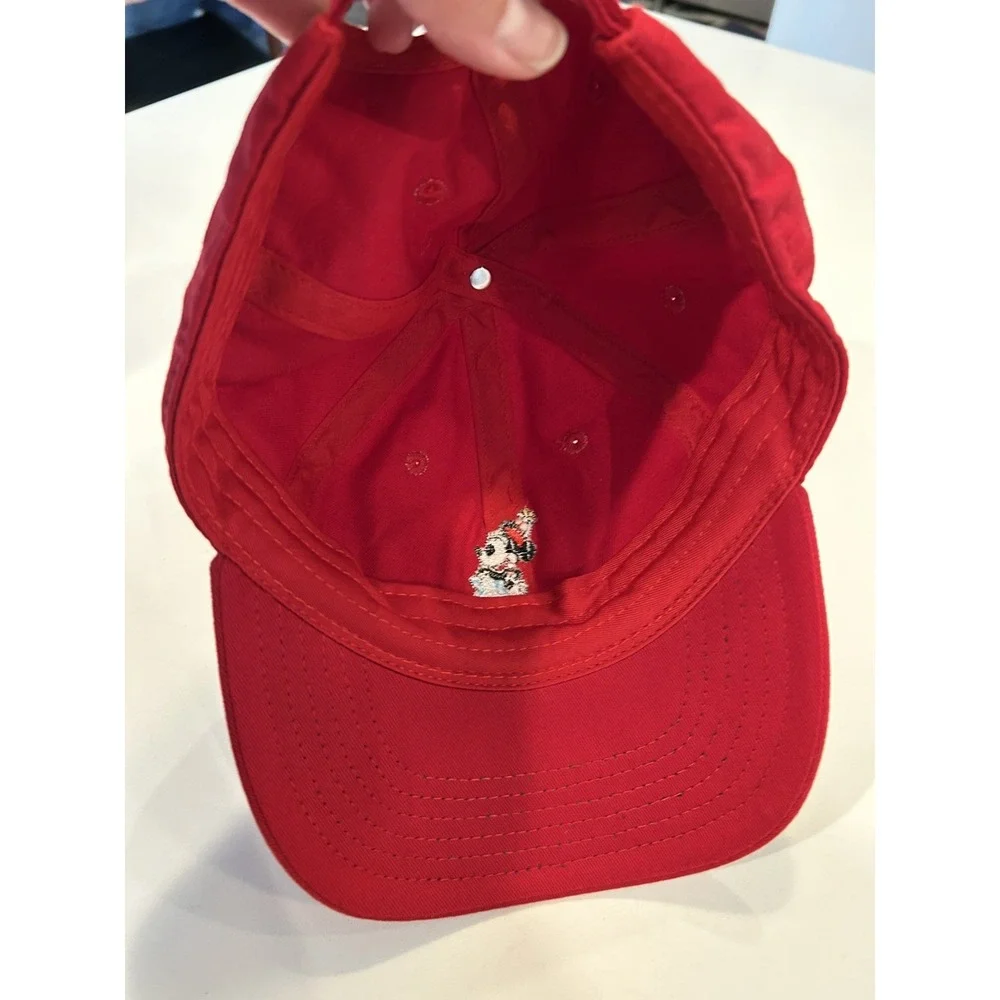 Disney Minnie Mouse Womens Kids Hat Red Embroidered Gift Disneyland Disney World